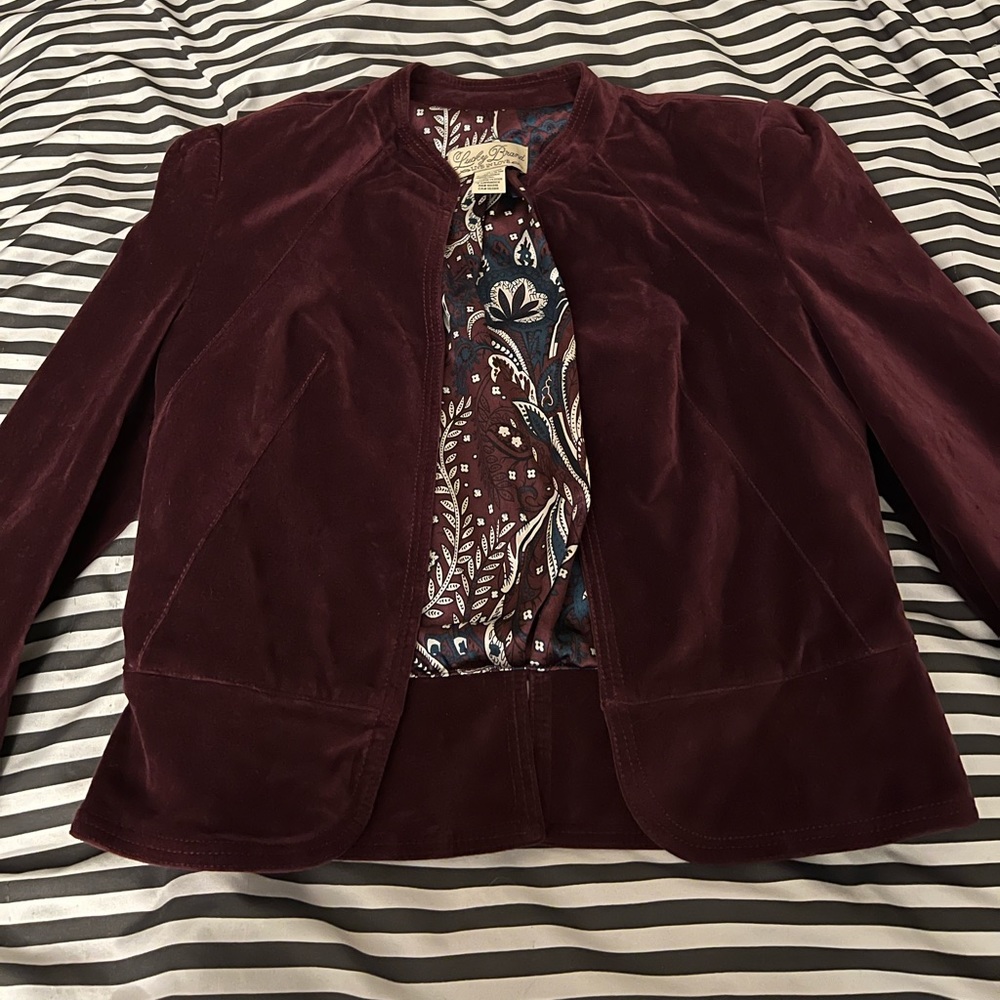 VINTAGE LUCKY BRAND VELVET BLAZER
